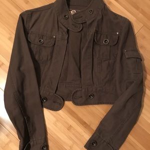 Star jeans crop jacket